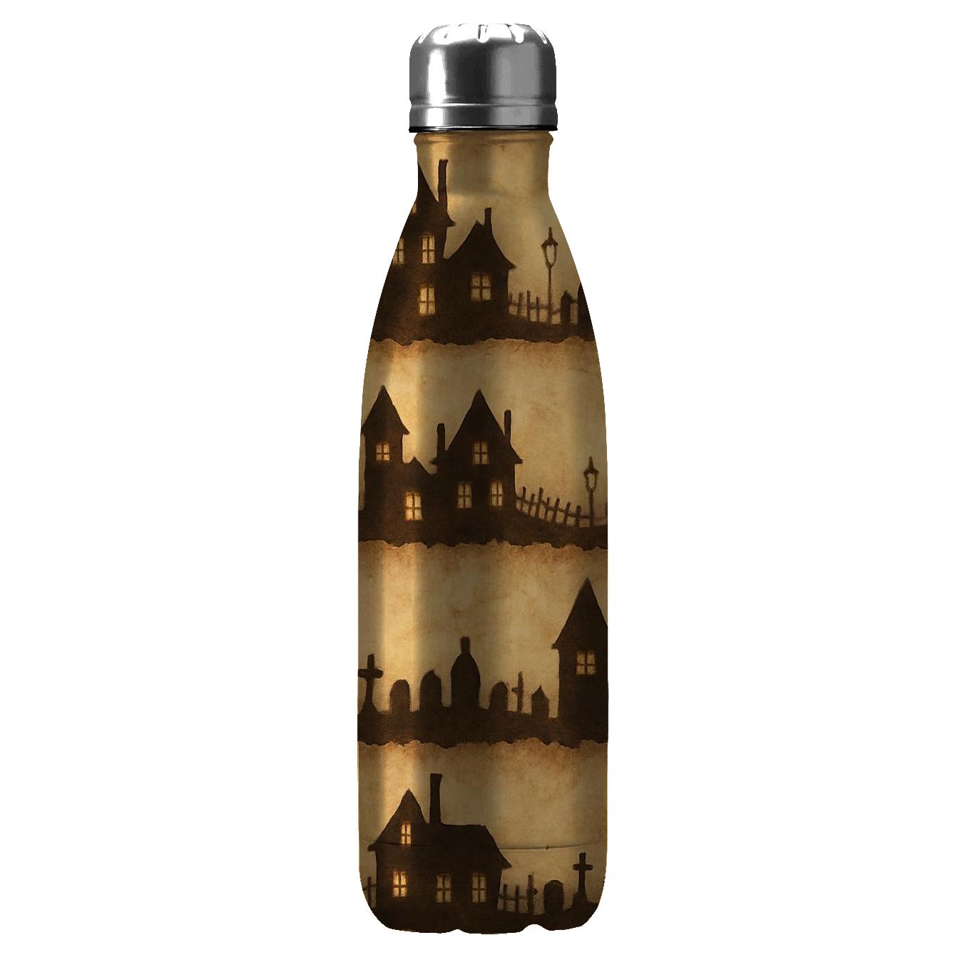 Sepia Parchment Haunted Horizon Bands personalized water bottles