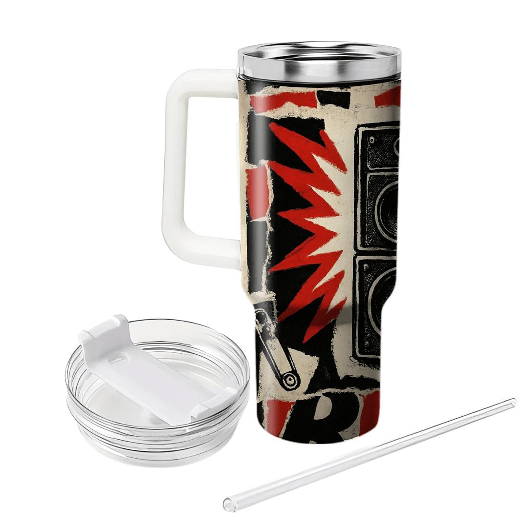 Riot Zine Speaker Collage travel tumblers