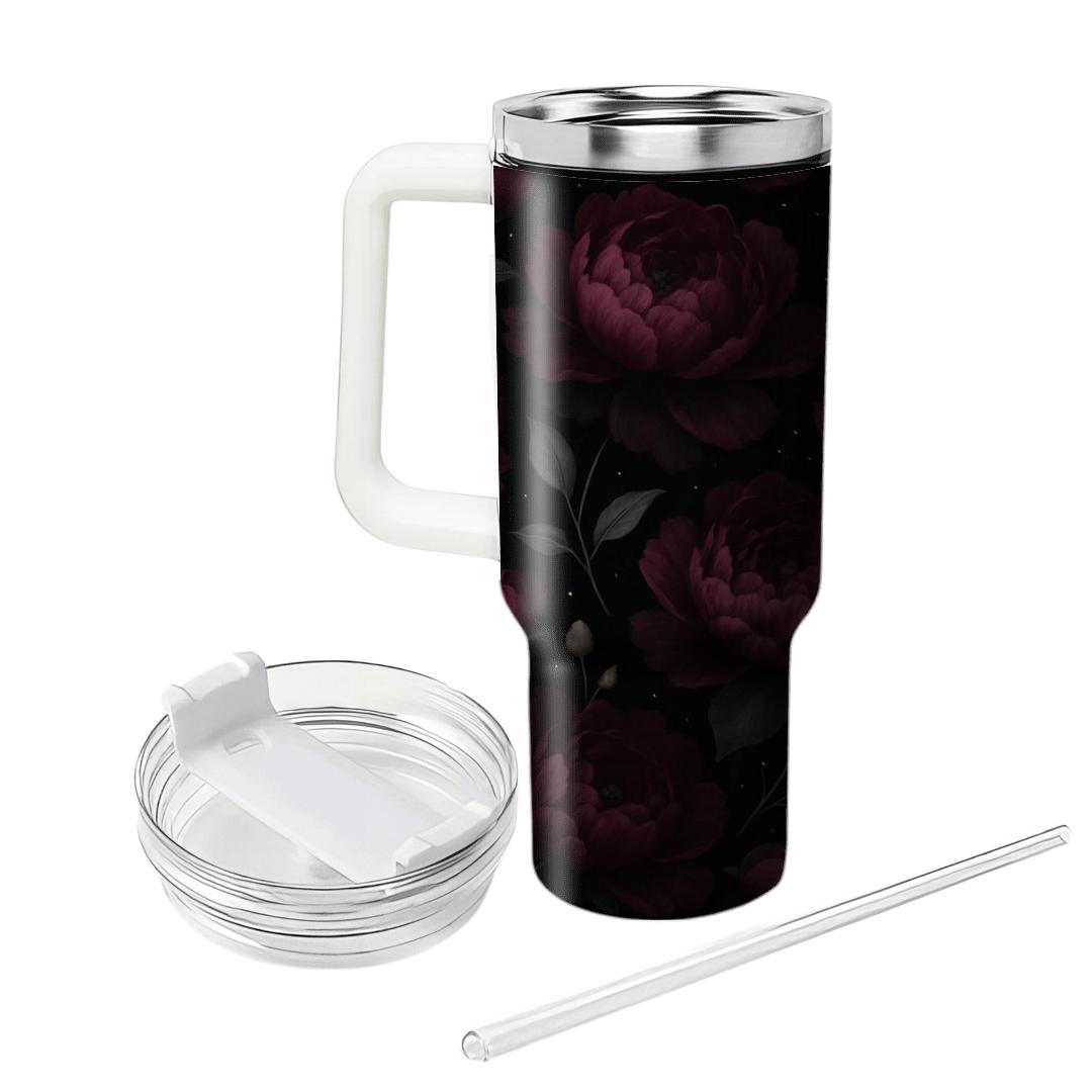 Midnight Peony Constellation custom tumblers