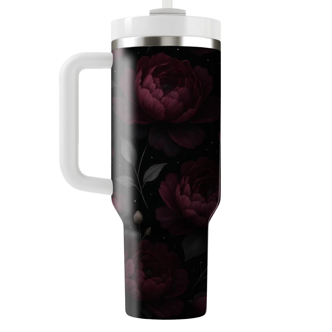 Midnight Peony Constellation custom tumblers