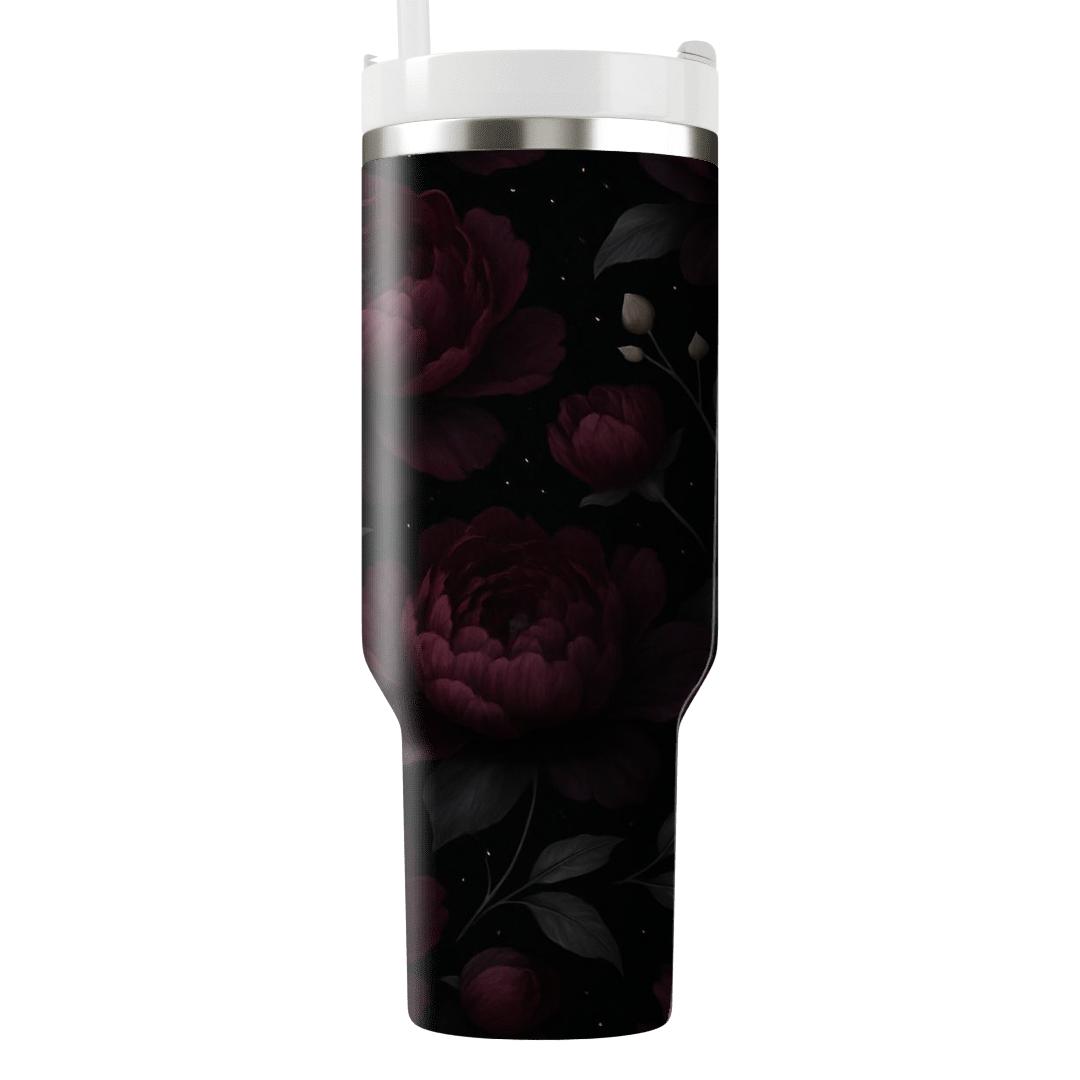 Midnight Peony Constellation custom tumblers