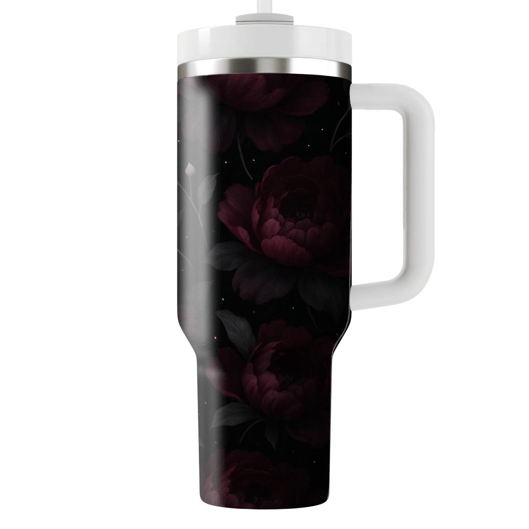 Midnight Peony Constellation custom tumblers