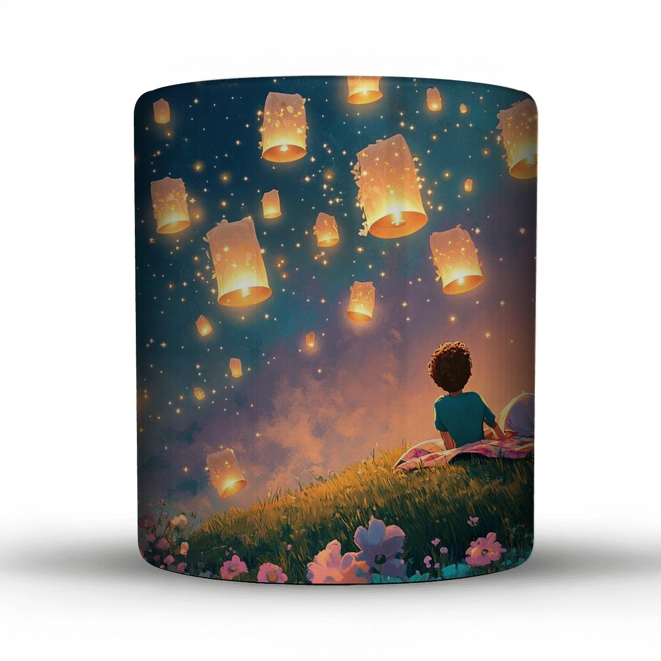 Rapunzel And Pascal Lantern Garden Picnic Disney Inspired premium drinkware mugs