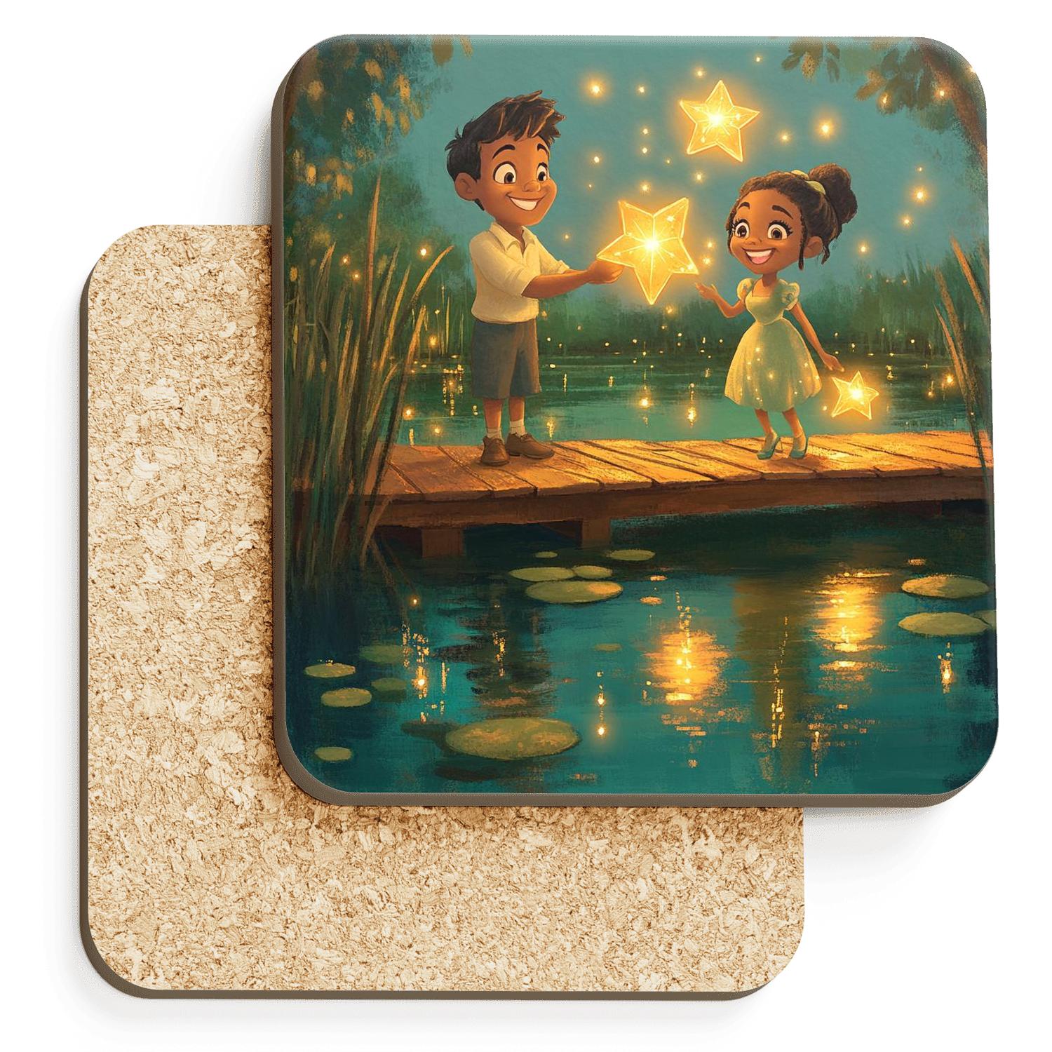 Tiana And Louis Bayou Star Lanterns Disney Inspired coasters for home decor