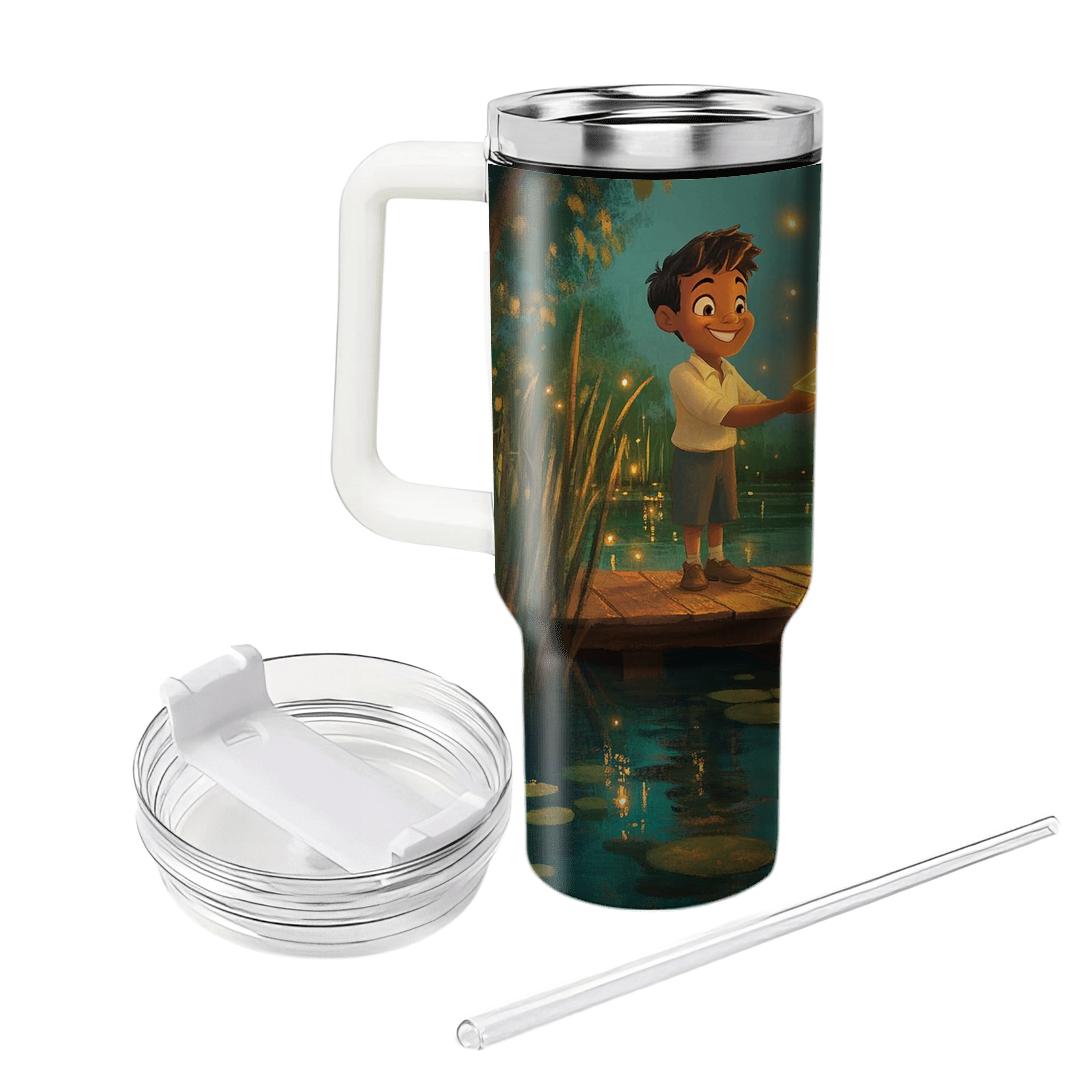 Tiana And Louis Bayou Star Lanterns Disney Inspired personalized tumblers