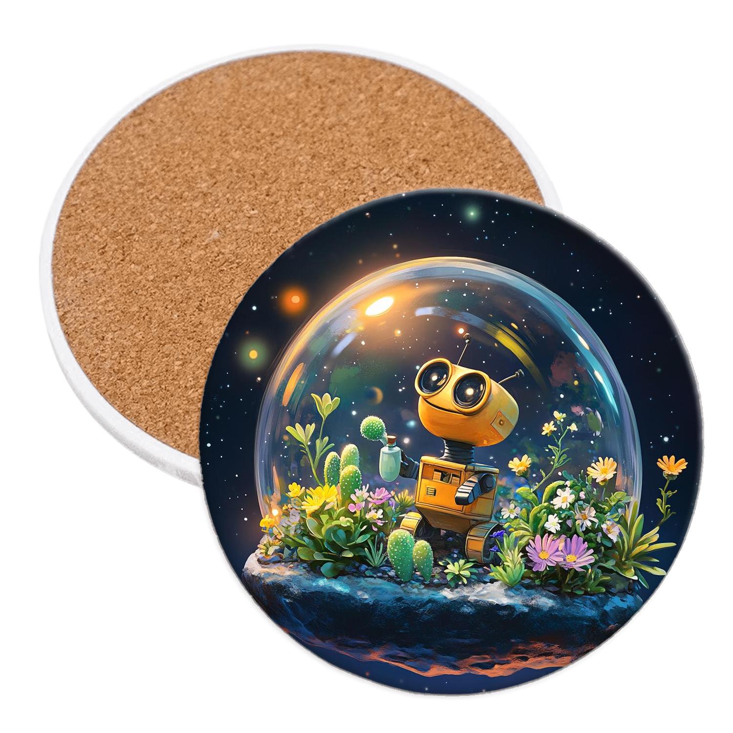 WALL E Cosmic Terrarium Discovery Disney Inspired absorbent drink coasters