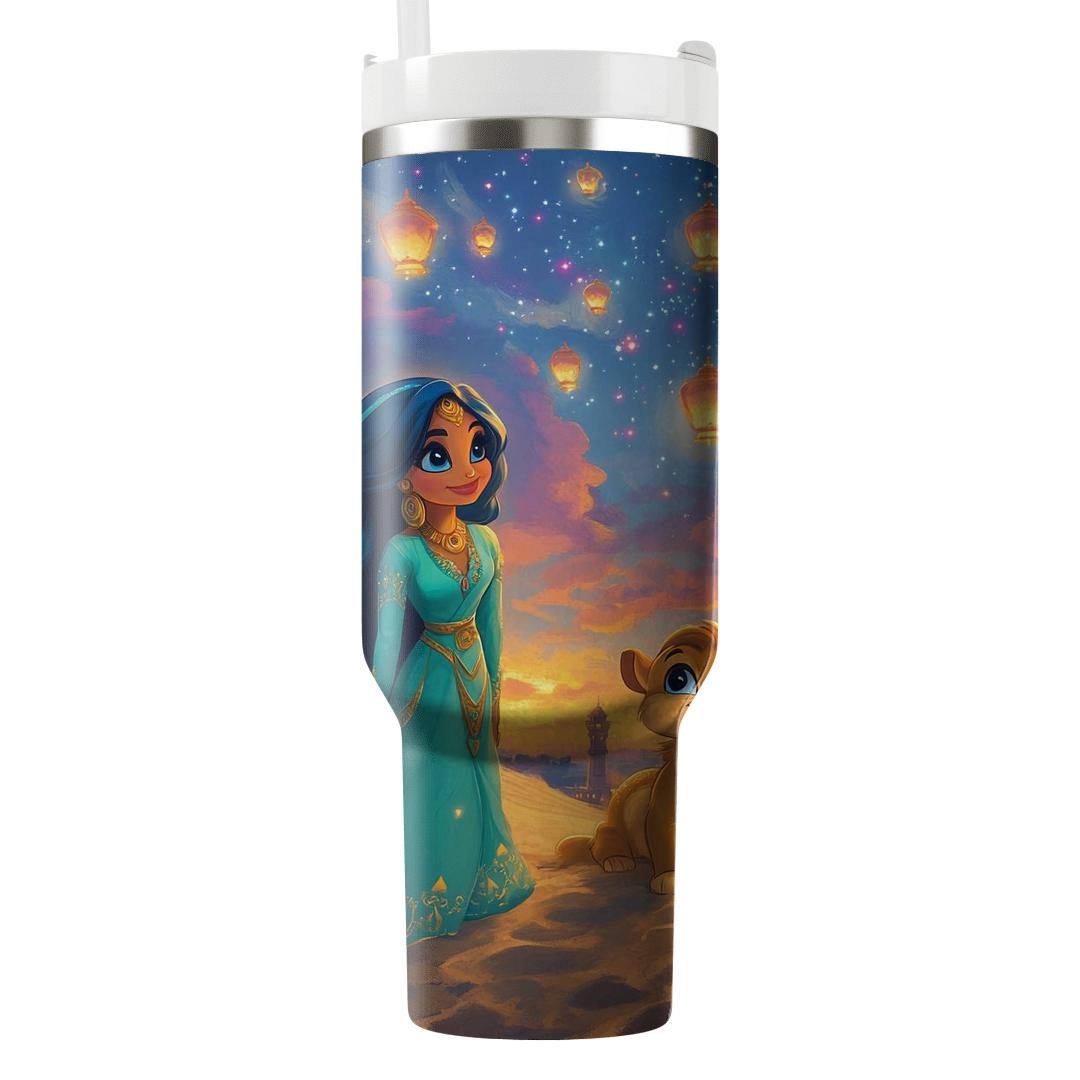Jasmine And Rajah Desert Star Festival Disney Inspired insulated tumblers