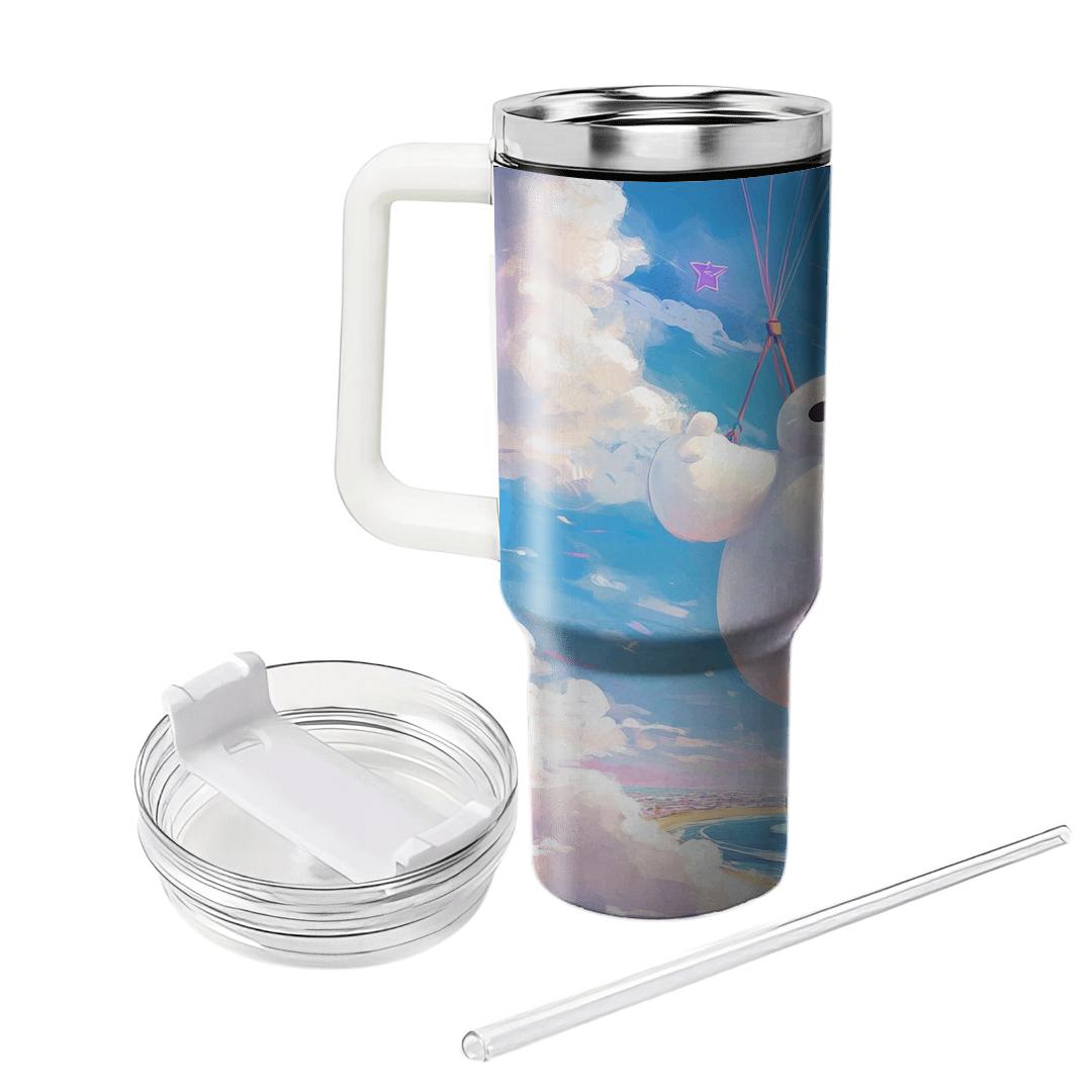 Baymax Cloudtop Space Picnic tumblers with lids