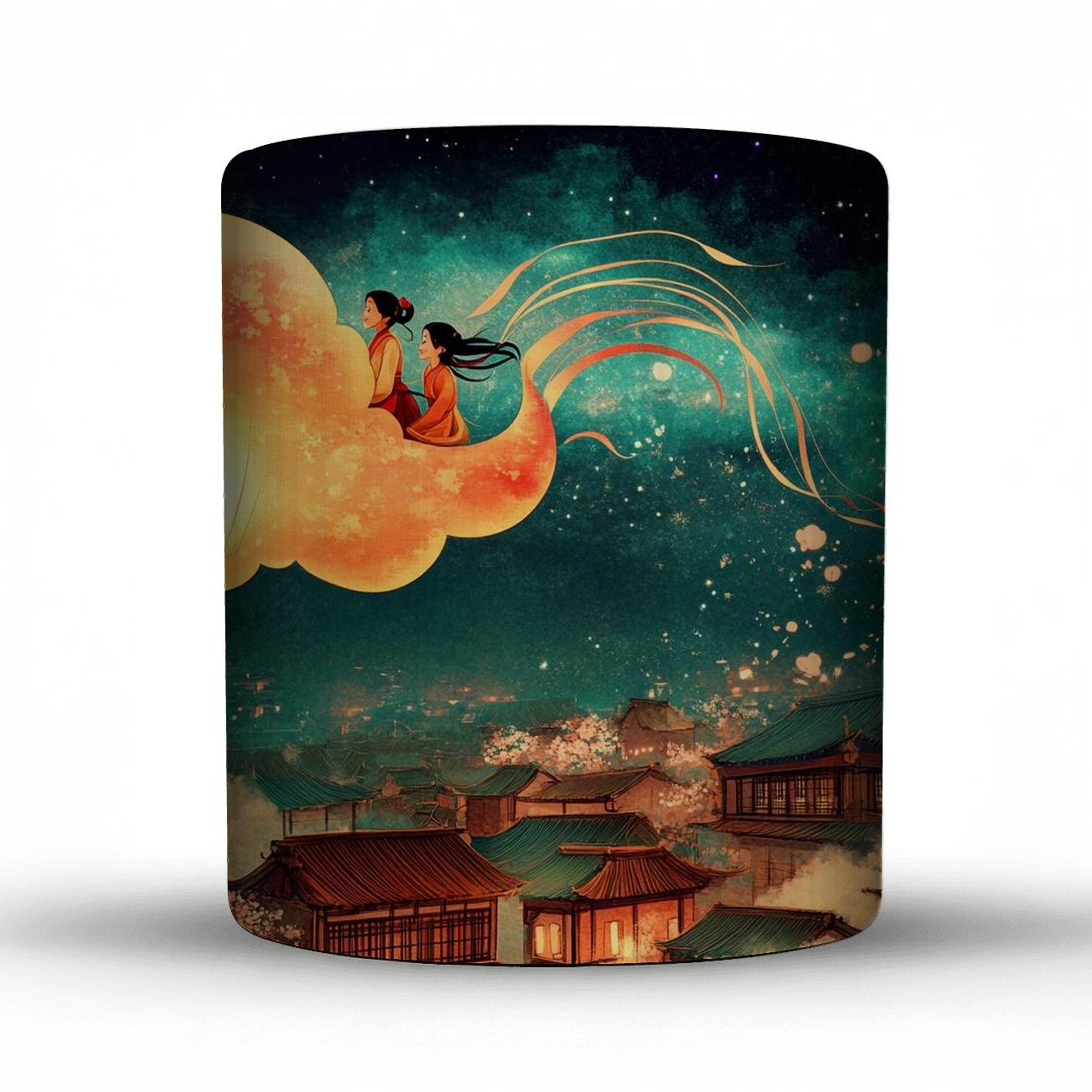 Mulan And Mushu Lantern Sky Ride Disney Inspired insulated thermal mugs