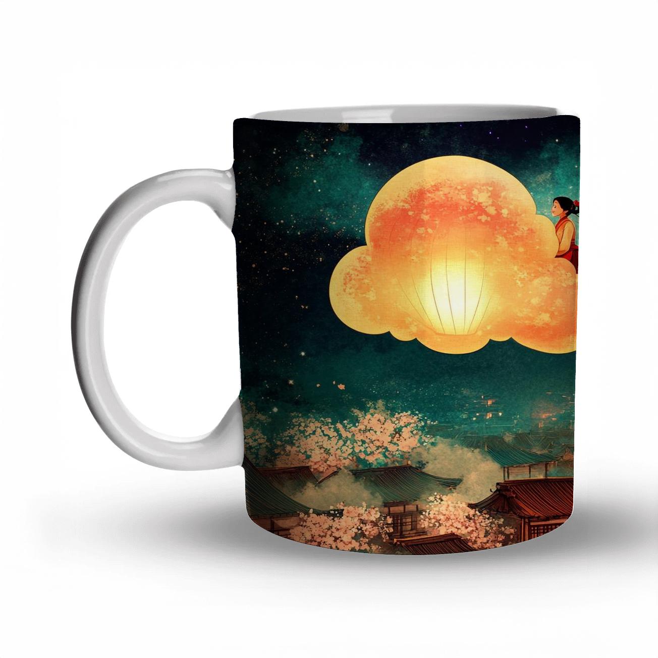 Mulan And Mushu Lantern Sky Ride Disney Inspired insulated thermal mugs