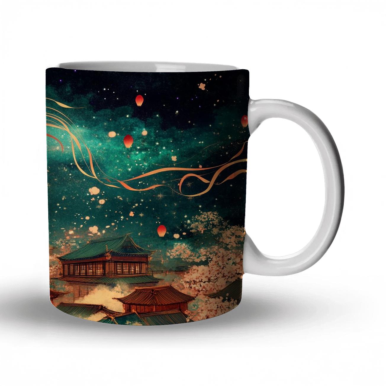 Mulan And Mushu Lantern Sky Ride Disney Inspired insulated thermal mugs