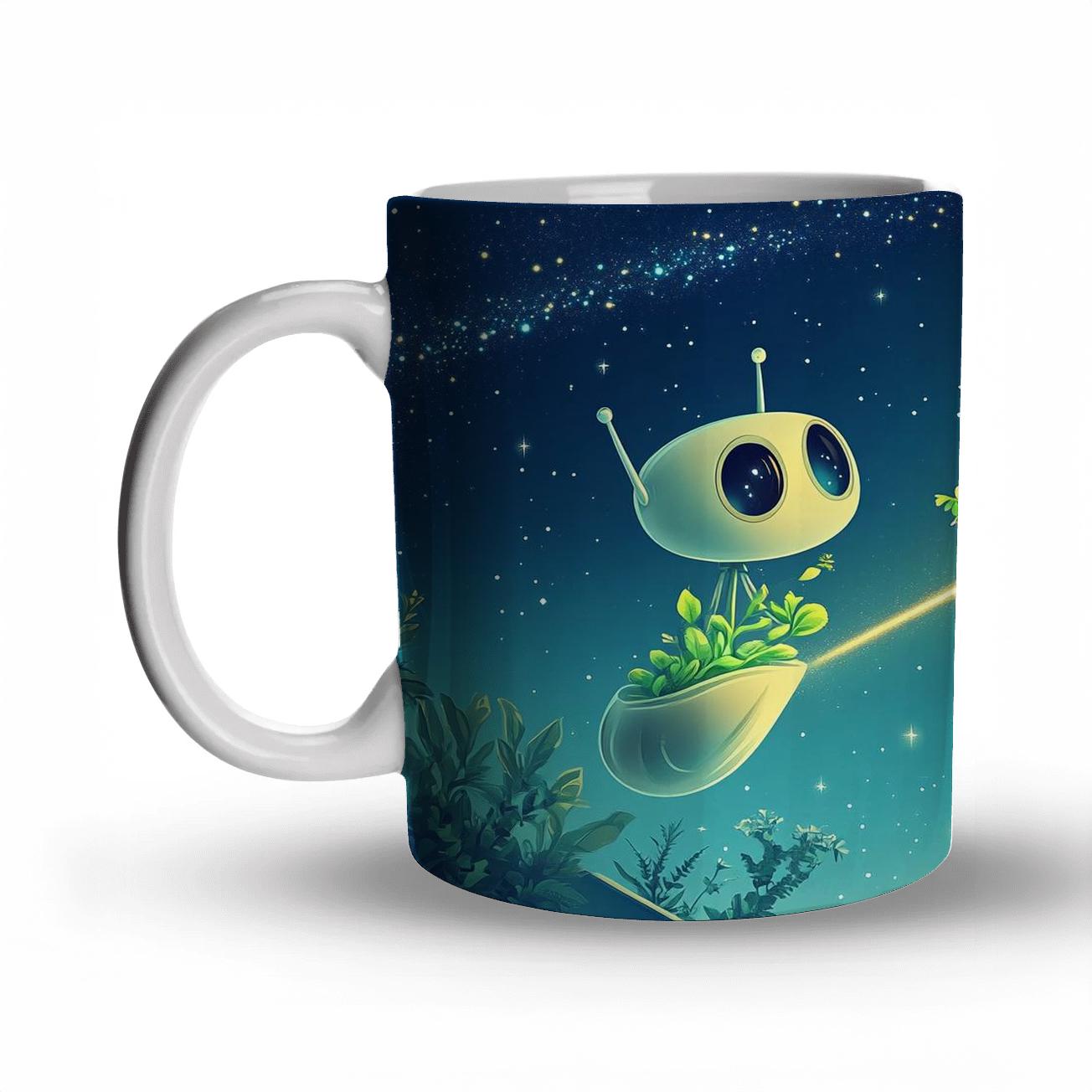 Wall E And Eve Comet Garden Patrol Disney Inspired custom printed mugs