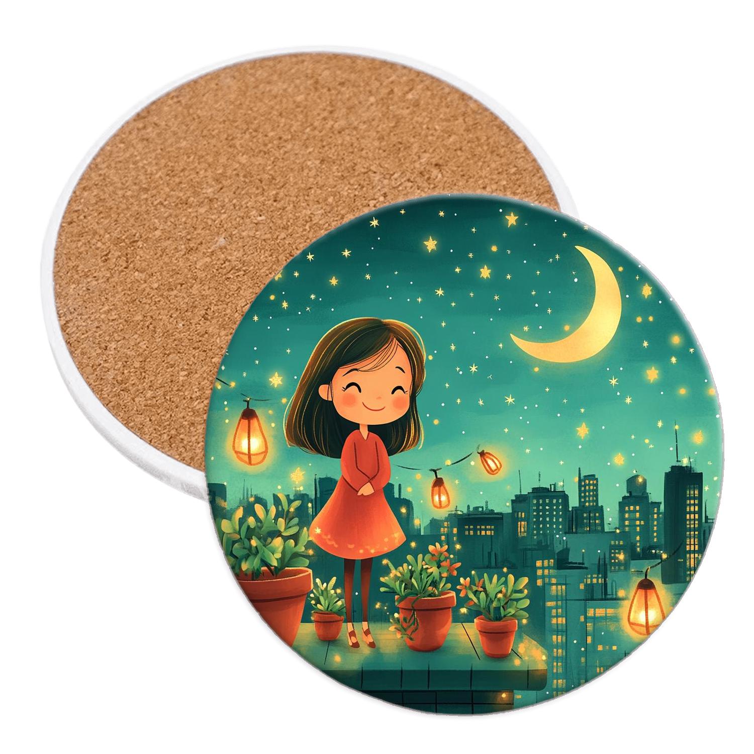 Mei Lee Star Garden Rooftop Disney Inspired personalized drink coasters