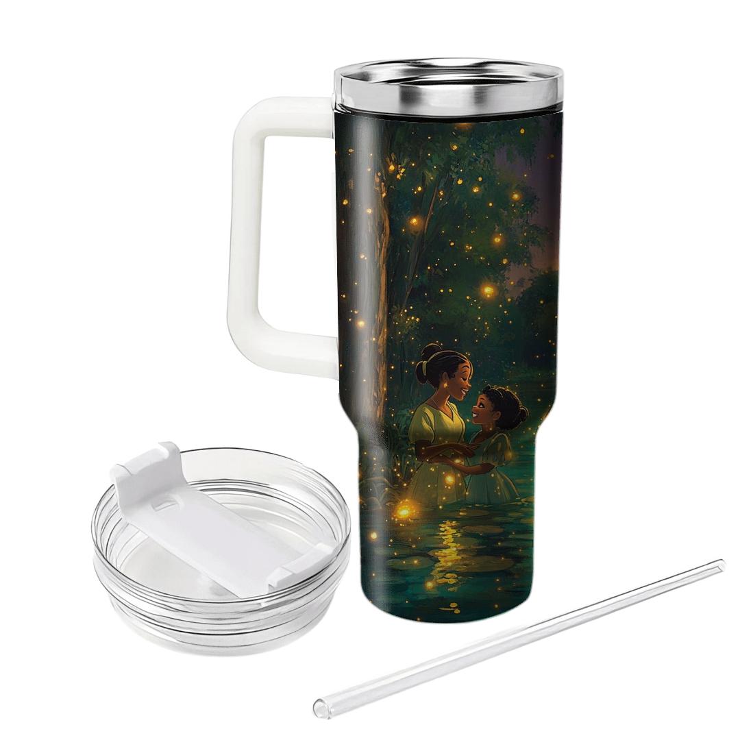 Tiana And Louis Firefly Stardance Disney Inspired decorative tumblers