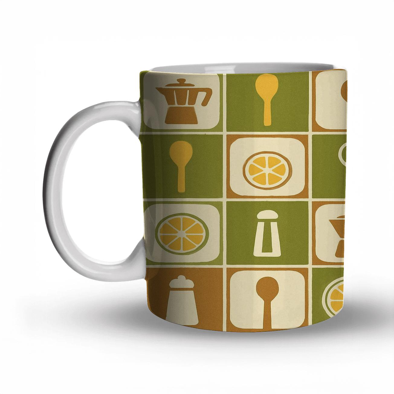 Avocado Kitchen Grid custom printed mugs