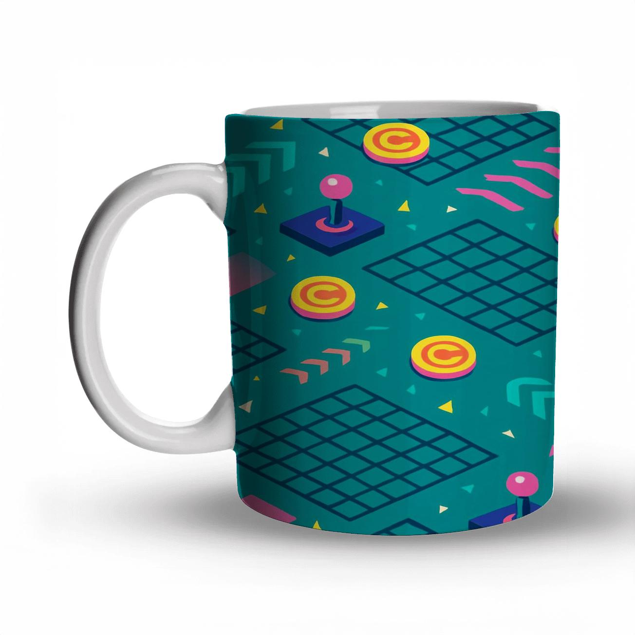 Mall Arcade Grid Rally novelty coffee mugs