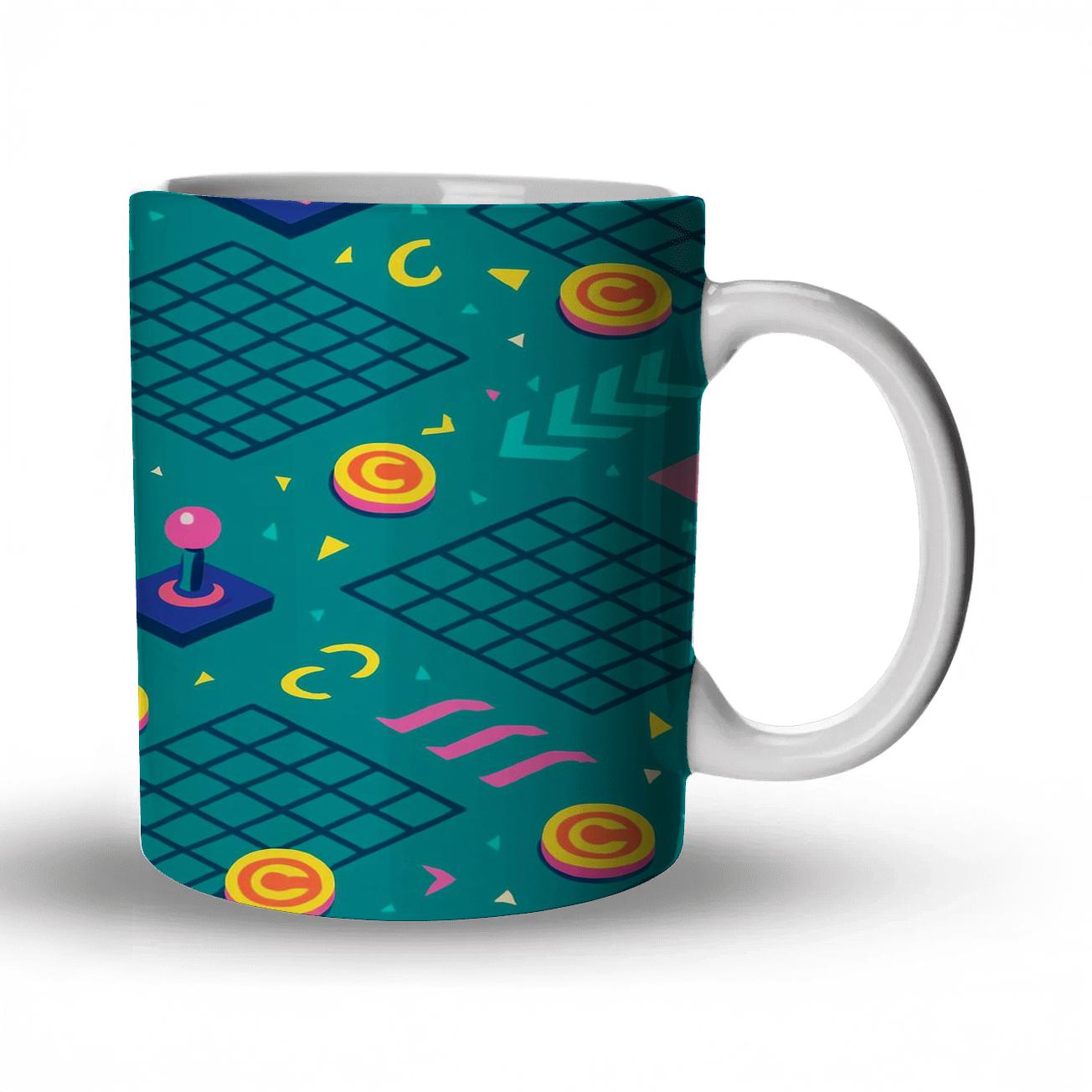 Mall Arcade Grid Rally novelty coffee mugs