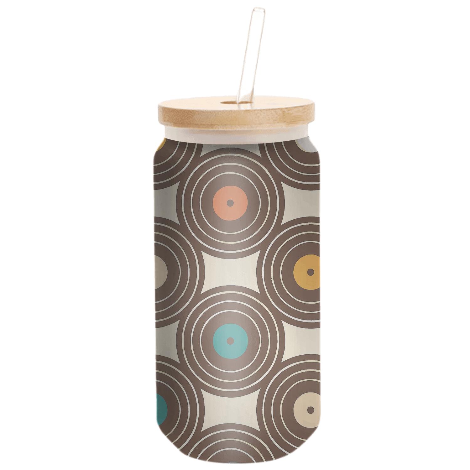 Groovy Record Ripple Grid custom engraved glassware