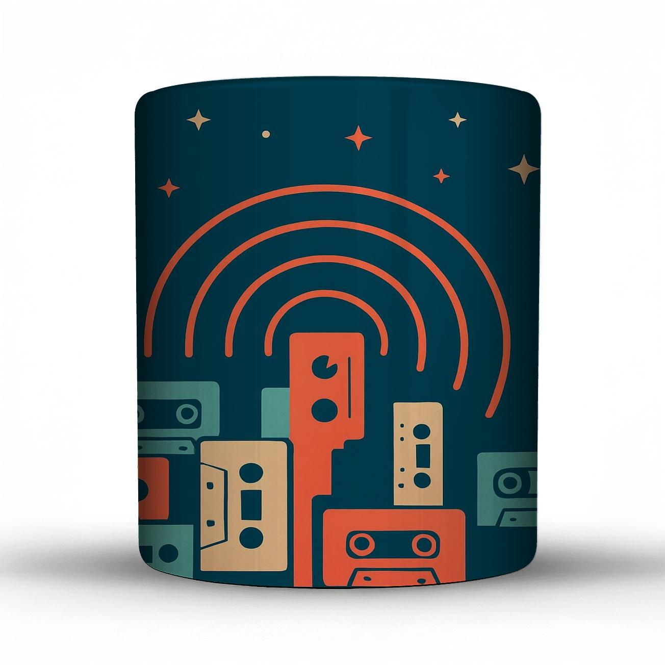 Cassette Skyline Radio Hour personalized mugs