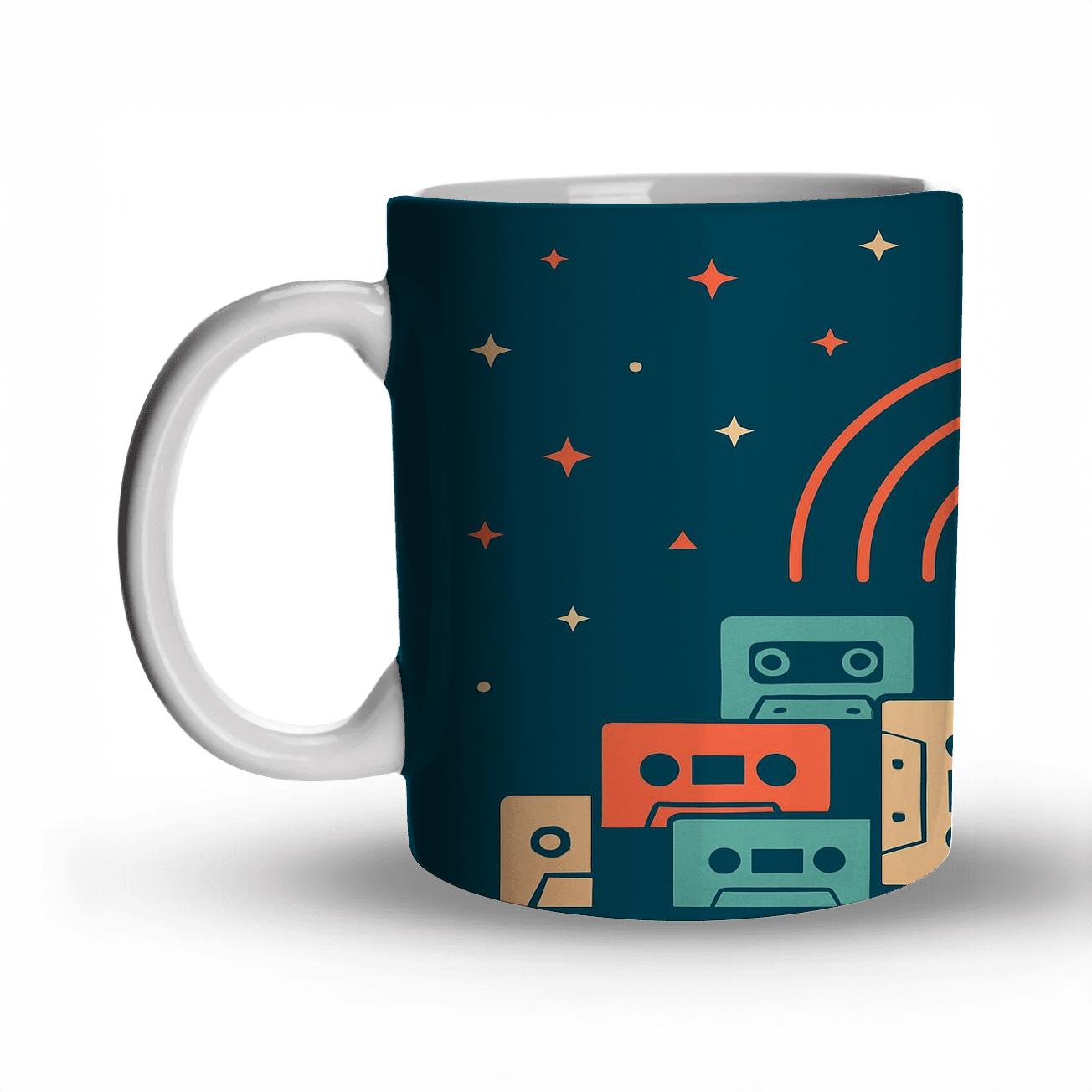 Cassette Skyline Radio Hour personalized mugs