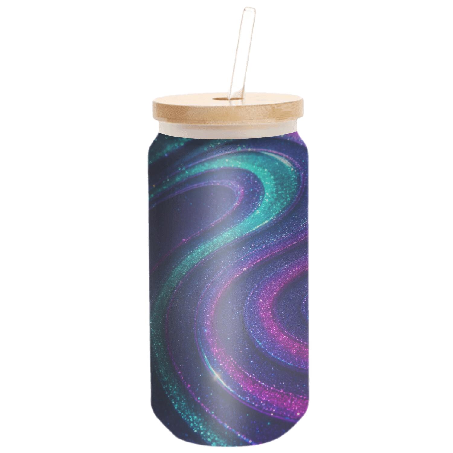 Neon Prism Glitter Ripple glassware drinkware