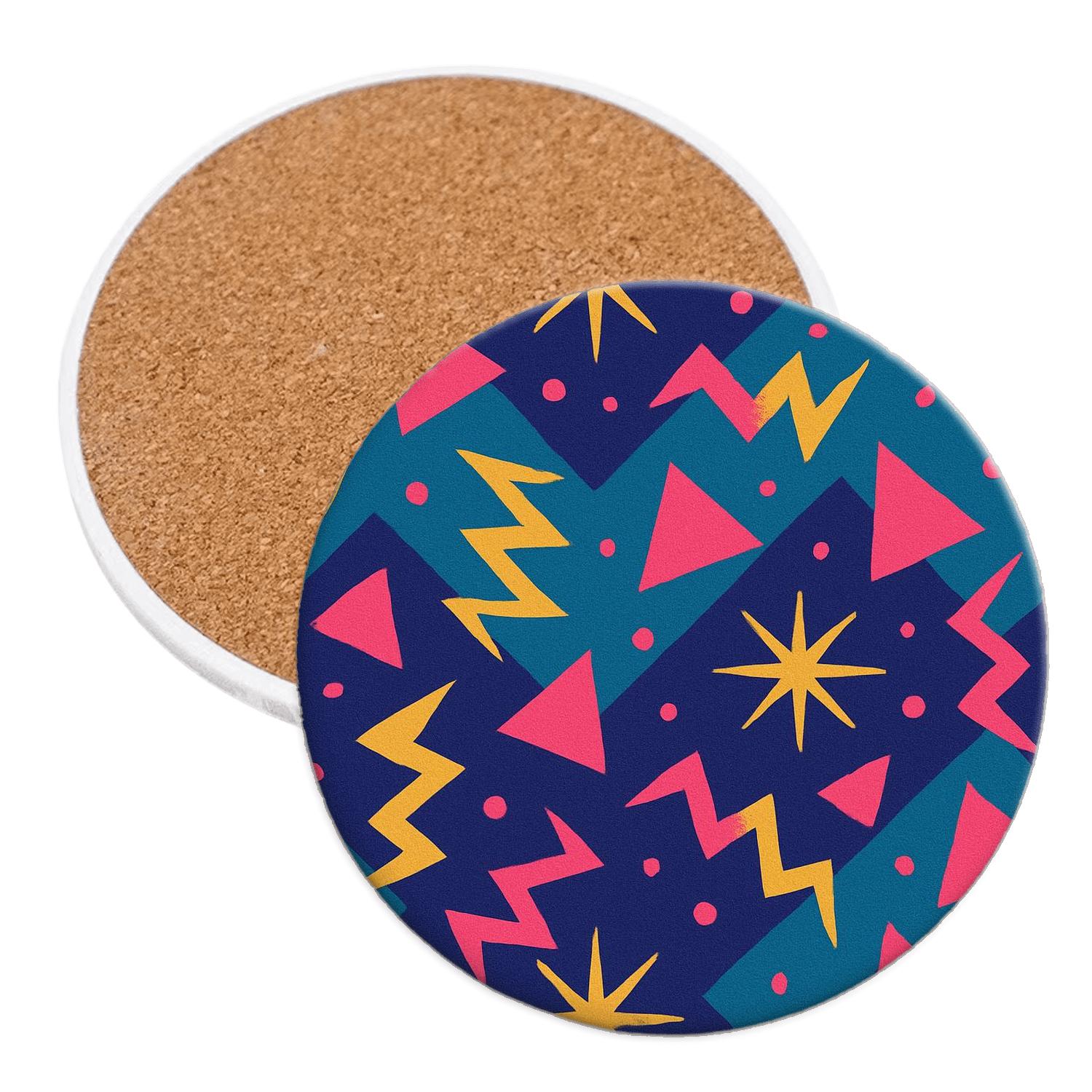 Arcade Carpet Geometry decorative beverage coasters