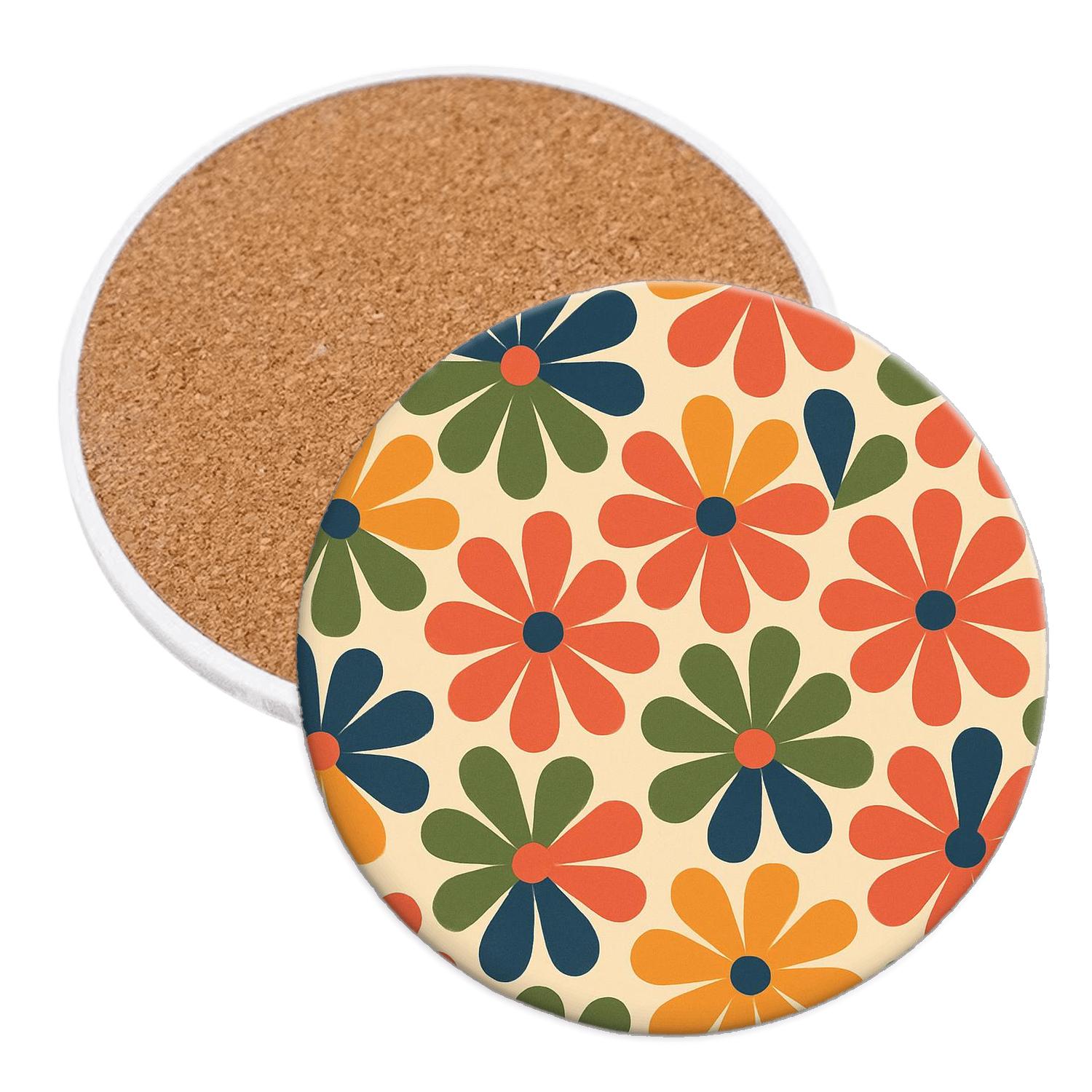 Solar Flare Petal Fans stone coaster collections