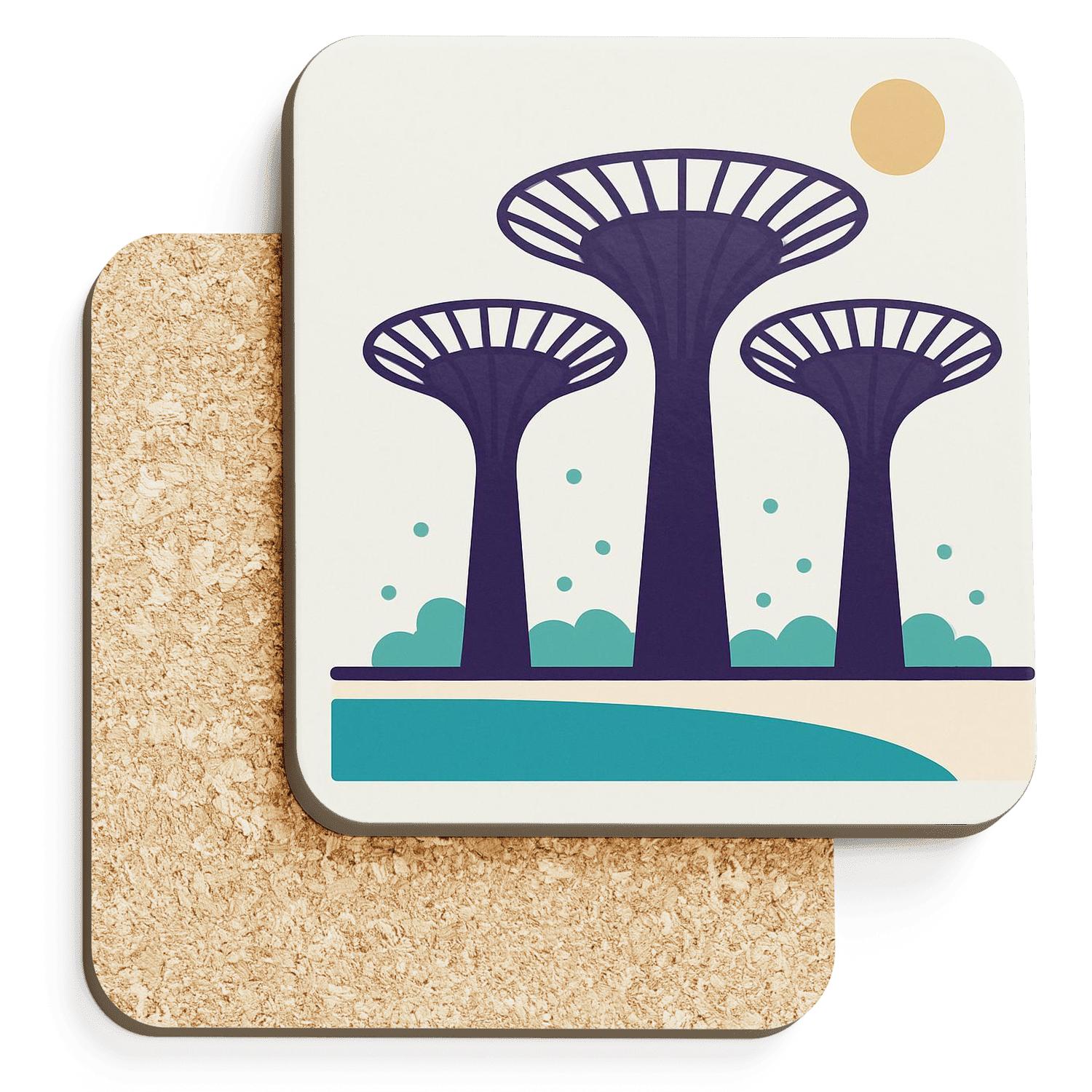 Gardens By The Bay Singapore personalized drink coasters