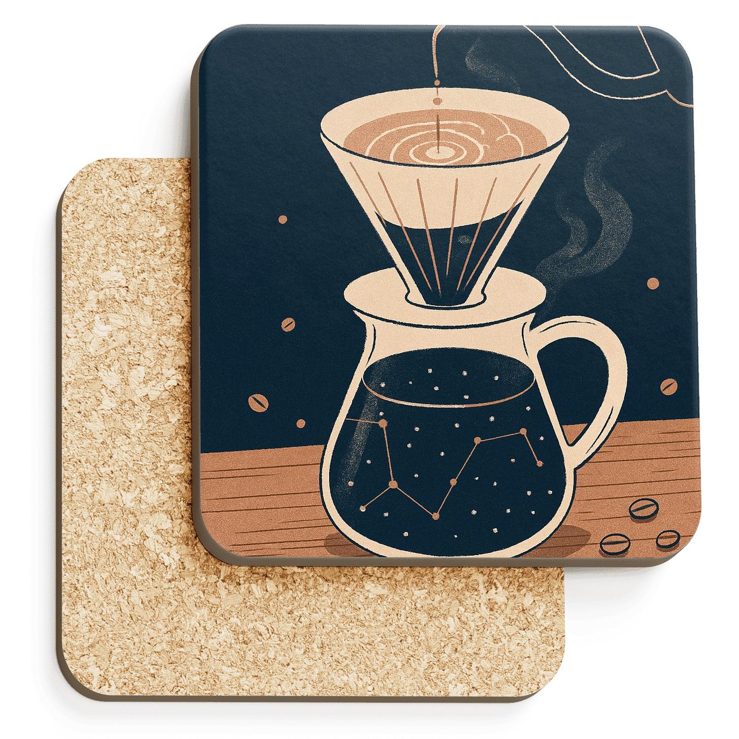 Pour Over Constellation Map stone coaster collections