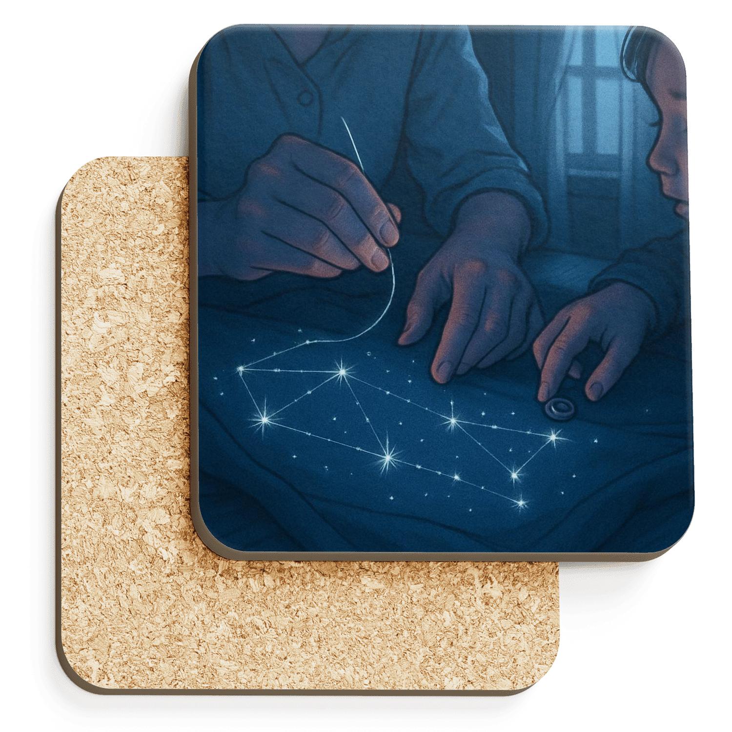 Blue Thread Constellation A Legacy Sewn Into Tomorrow coasters for home decor