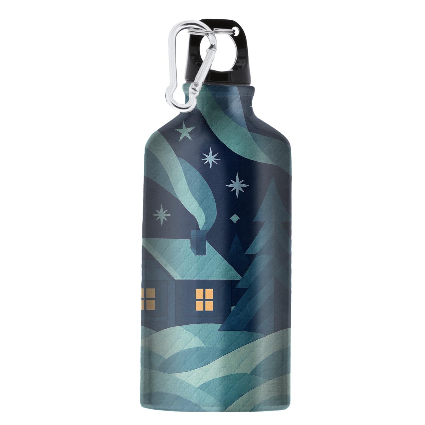Winter Aurora Cabin Quilt athletic sports bottles