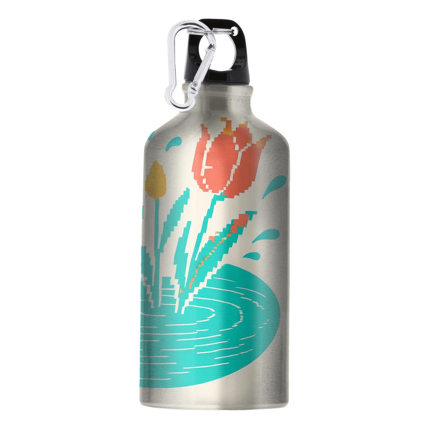 Glitch Blossom Sky Nowruz Meets Songkran premium sports bottles