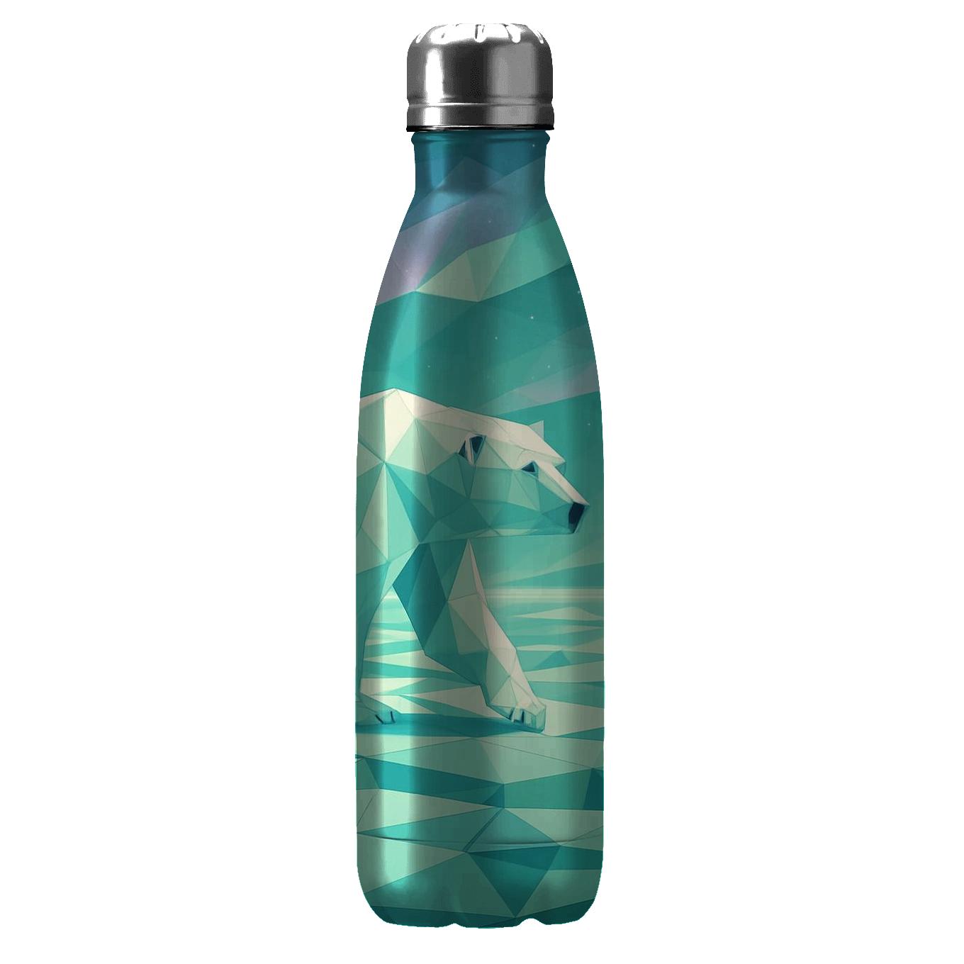 Aurora Glacier Polar Bear Mosaic personalized water bottles