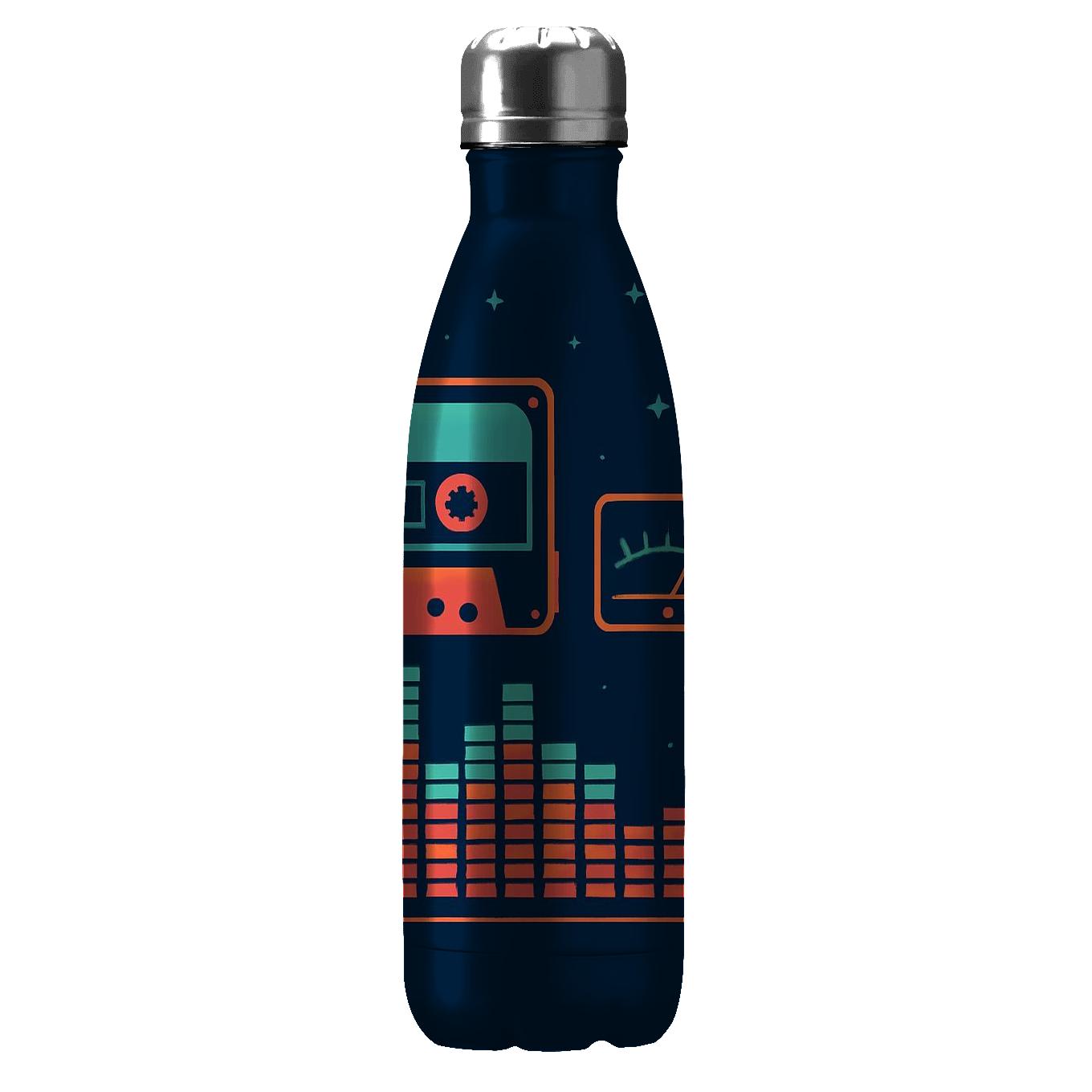Cassette Deck Night Drive decorative water bottles