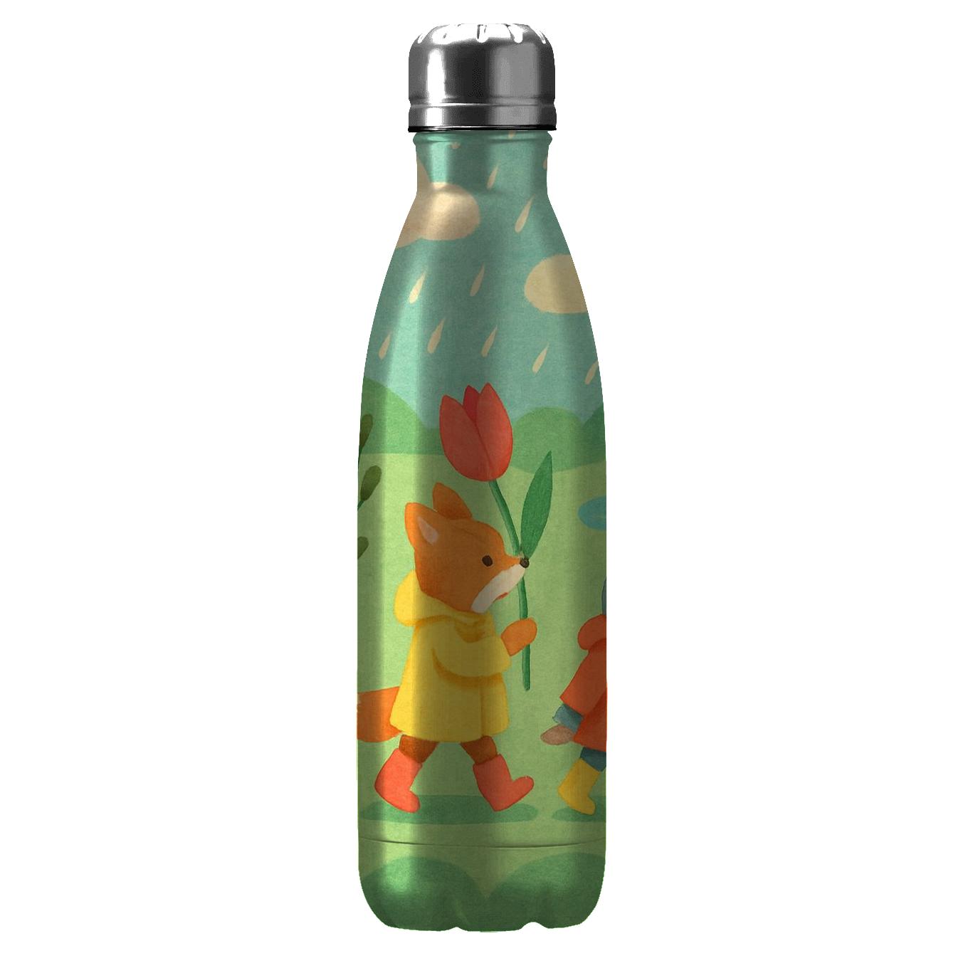 Spring Rainy Day Meadow Parade unique water bottles