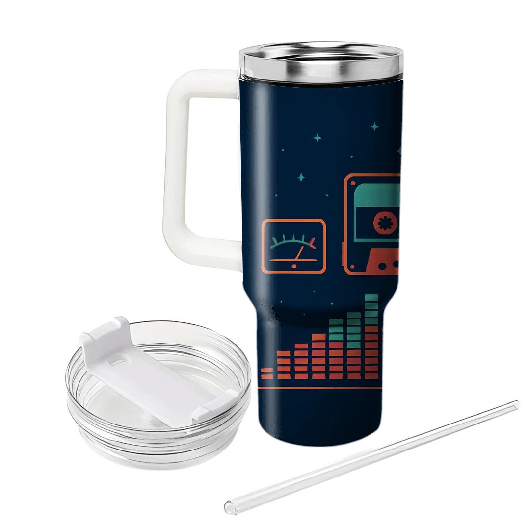 Cassette Deck Night Drive travel tumblers
