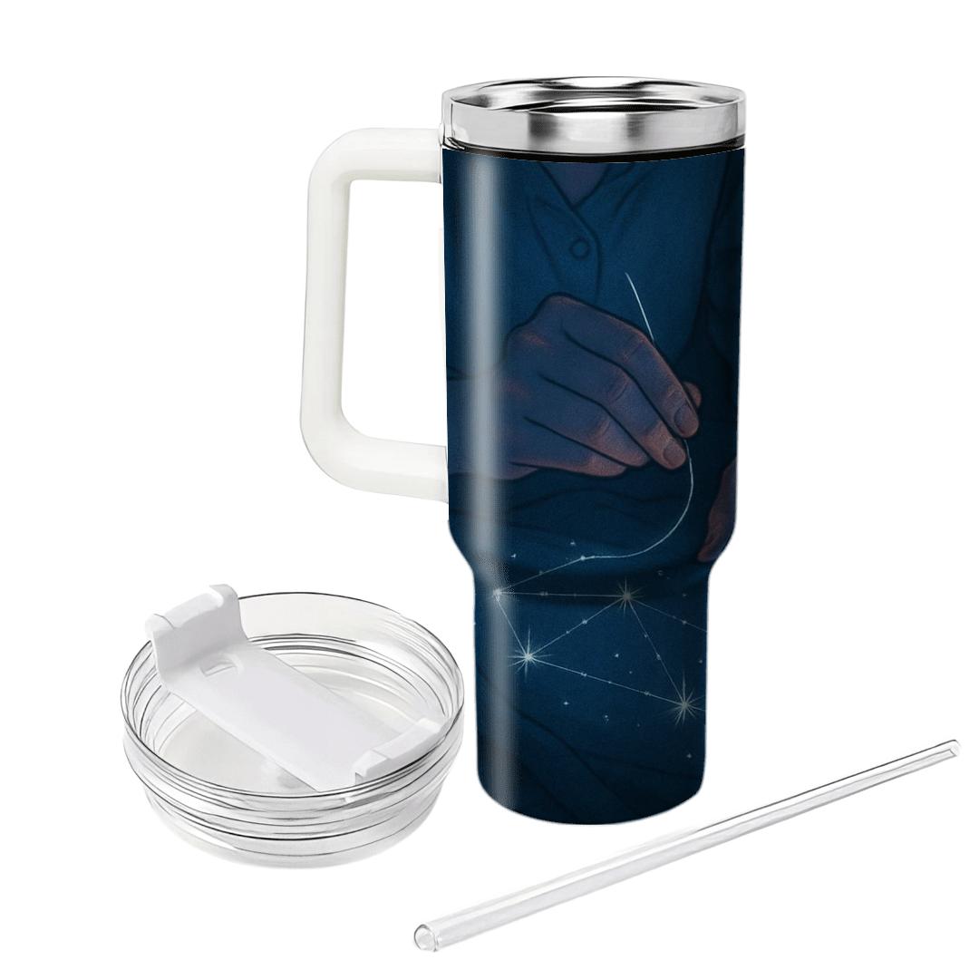 Blue Thread Constellation A Legacy Sewn Into Tomorrow insulated tumblers