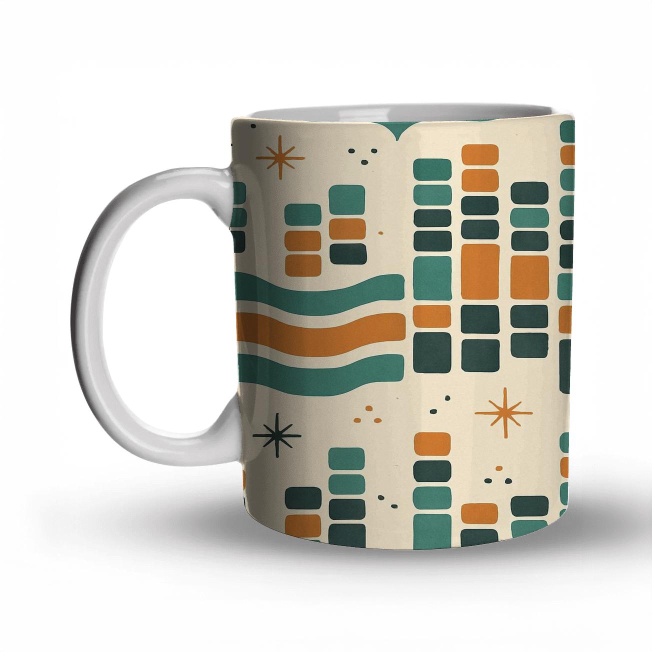 Analog Hi Fi Wave Grid personalized mugs