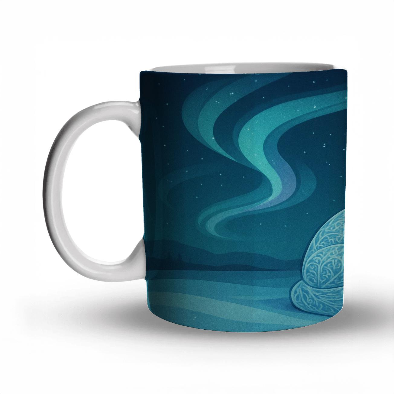 Polar Fox Aurora Lace novelty coffee mugs