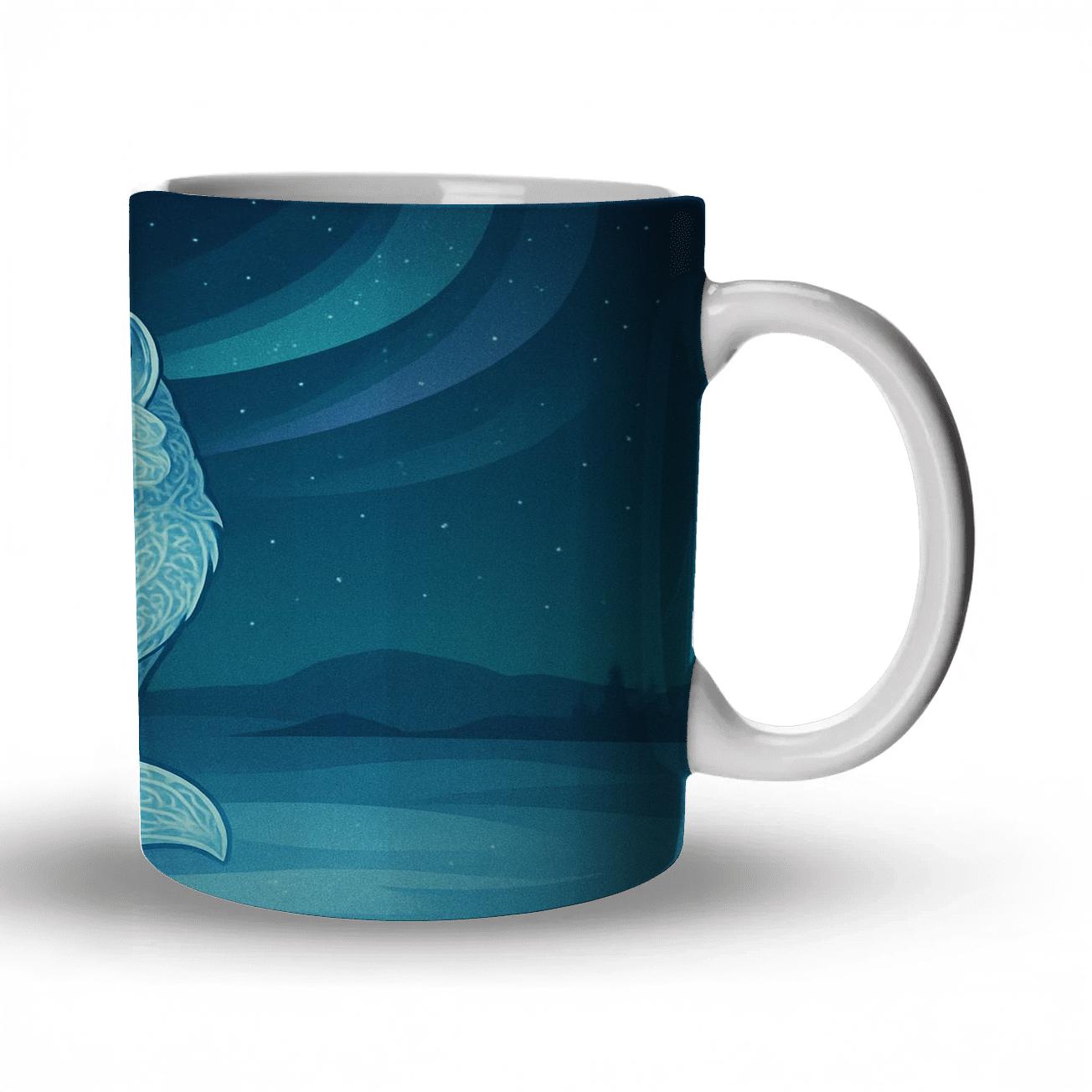 Polar Fox Aurora Lace novelty coffee mugs