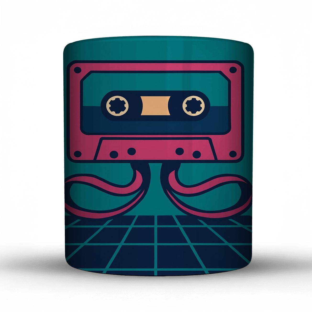 Cassette Club Grid Groove insulated thermal mugs