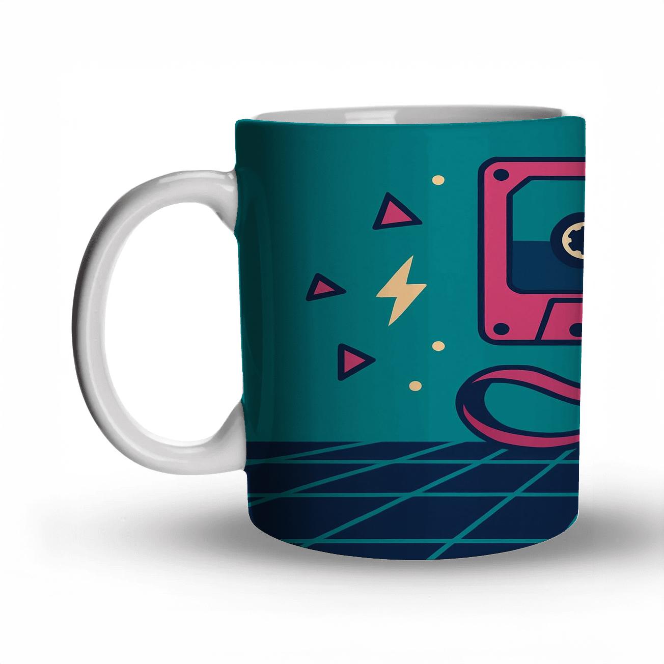 Cassette Club Grid Groove insulated thermal mugs