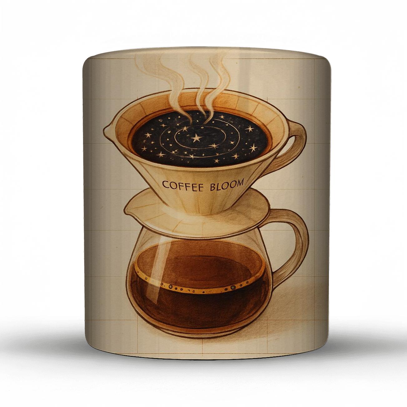 Cosmic Pour Over Cartography personalized mugs