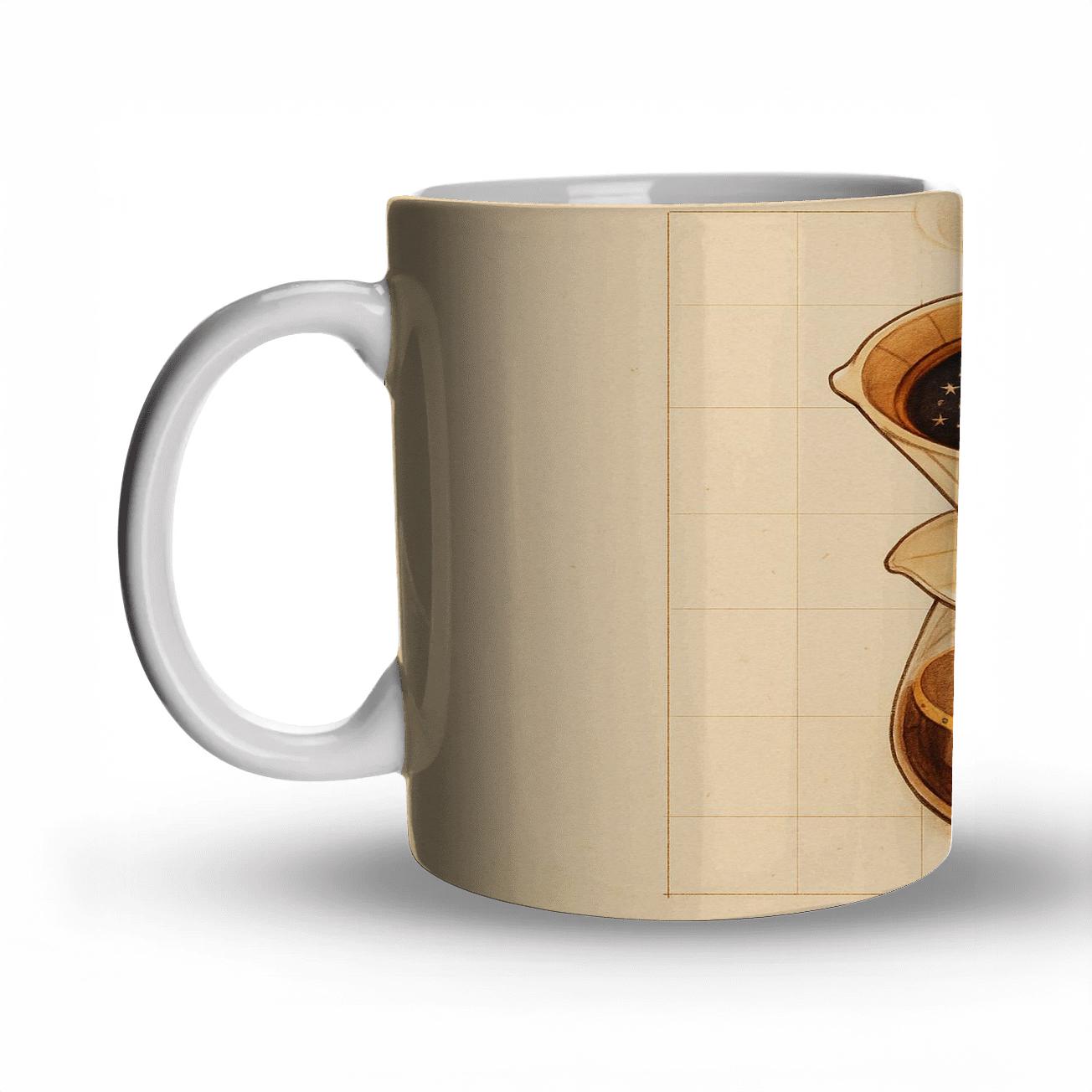 Cosmic Pour Over Cartography personalized mugs