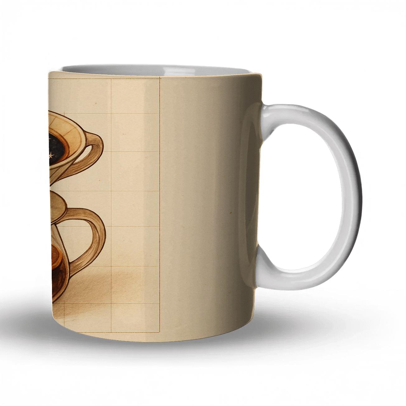 Cosmic Pour Over Cartography personalized mugs