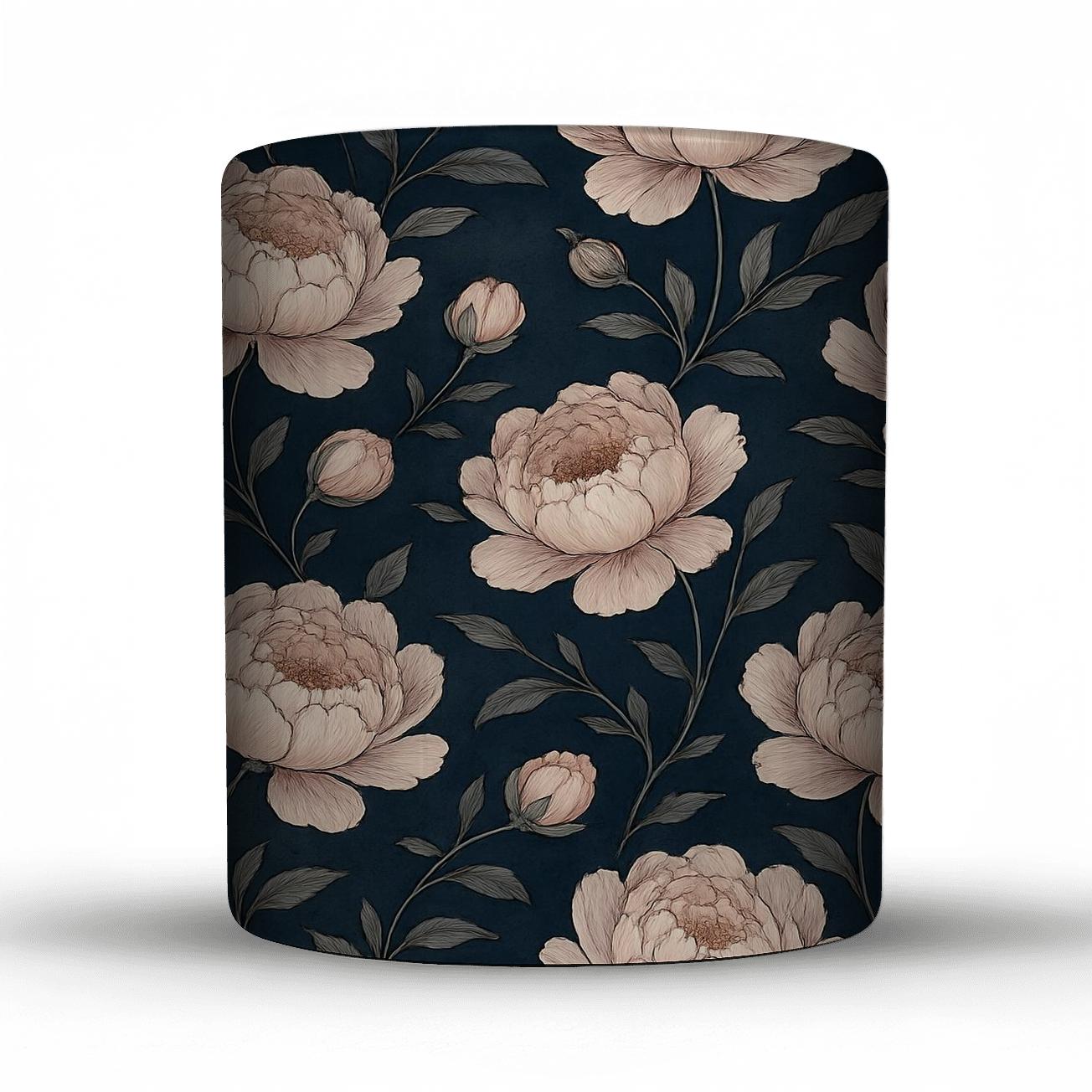 Moonlit Peony Lattice premium drinkware mugs