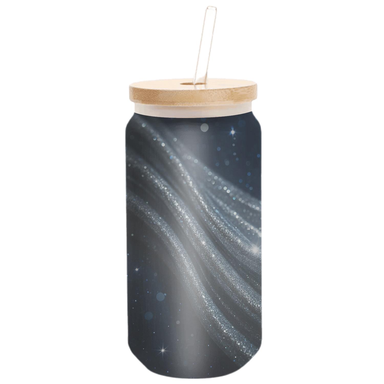 Silver Disco Nebula Drapes textured glass