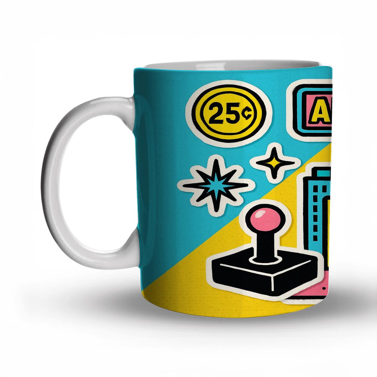 Arcade Sticker Sheet Skyline decorative mug sets