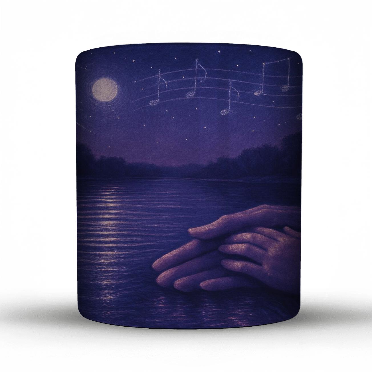 River Of Lullabies: Her Voice Carved In The Night Sky premium drinkware mugs