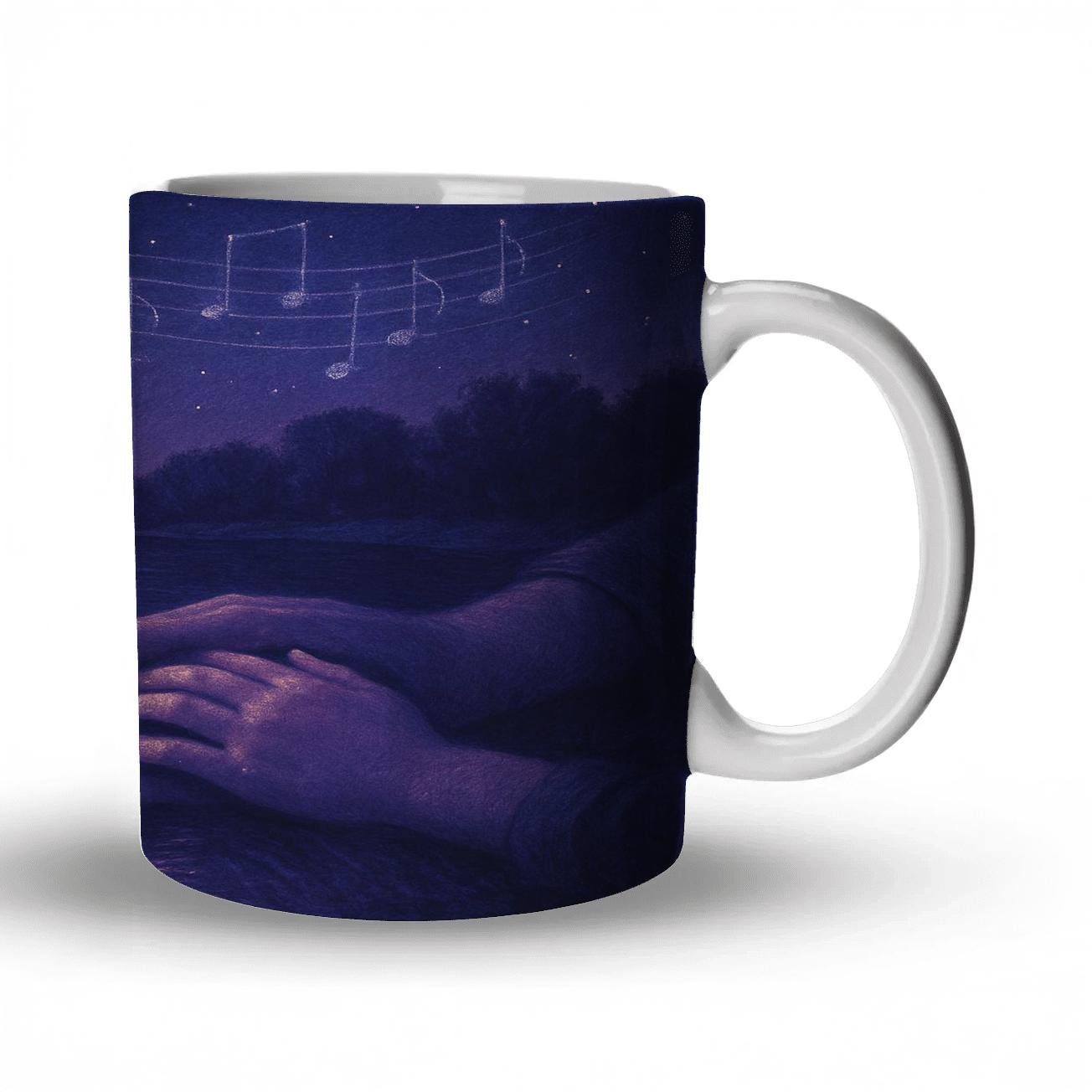 River Of Lullabies: Her Voice Carved In The Night Sky premium drinkware mugs